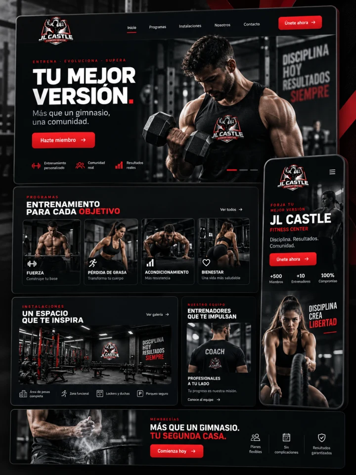 Web de JL Castle Fitness Center