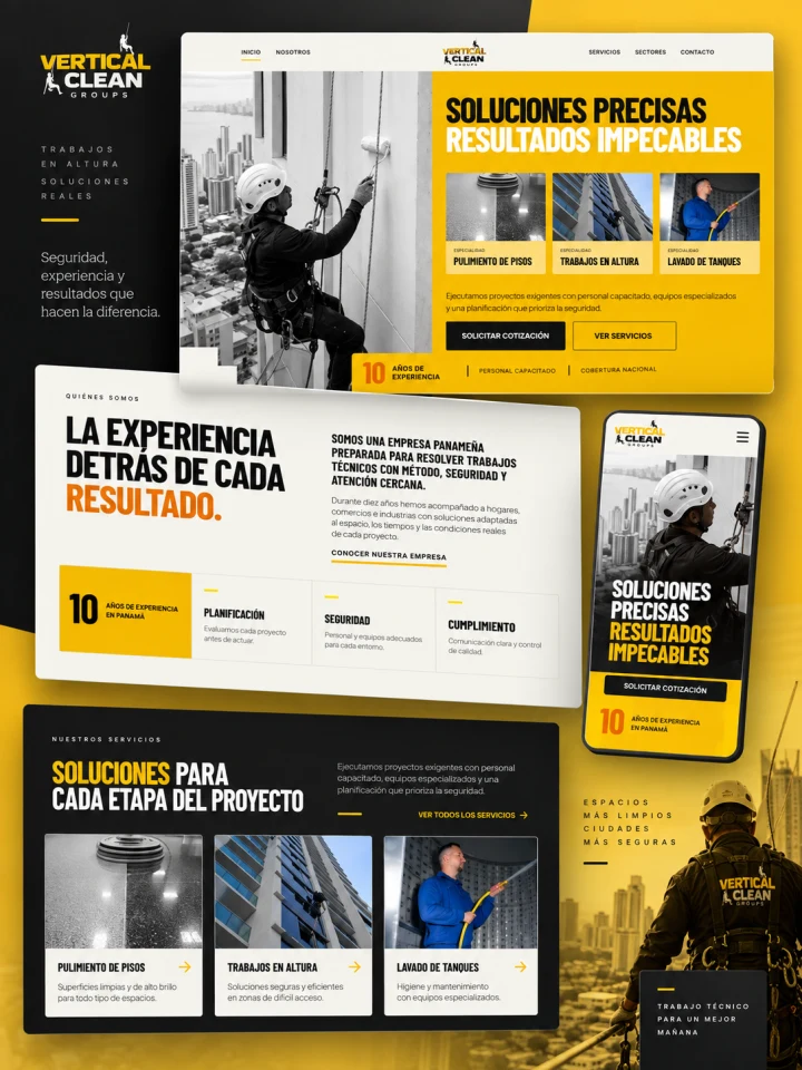 Web de Vertical Clean Groups